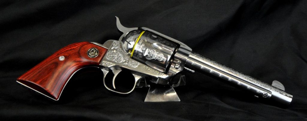 Ruger Vaquero Stainless Engraved 5.5″ Revolver 45 Colt 6 RD MPN: 5157 ...