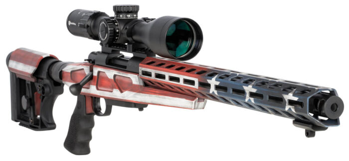 Howa LSI Scoped Package M1500 APC Australian Precision Chassis Gen2 USA Flag Bolt Action Rifle 16.25" 10+1 6.5 Creedmoor MPN: HFLG65C16 UPC: 682146398618 - Image 2