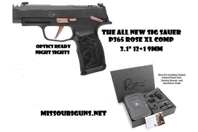 Sig Sauer P365XL ROSE COMP Rose Gold/Black Manual Safety Vault