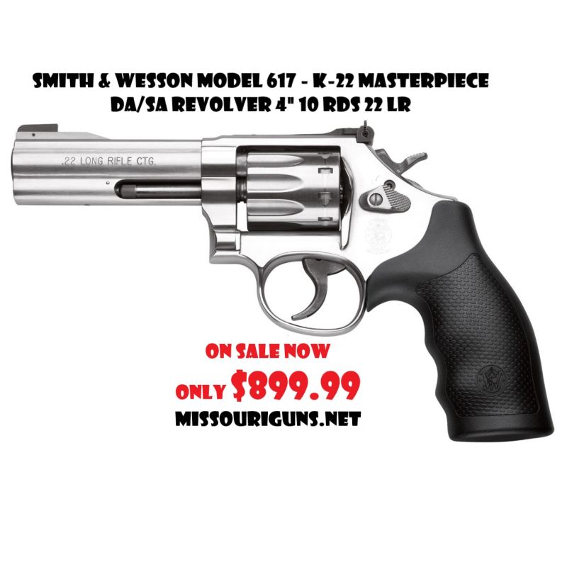 S&W 617 K-22 MP 160584 UPC: 022188605846 IN STOCK $899.99