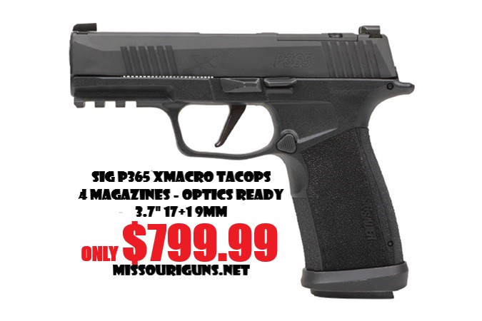 Sig Sauer P365 XMACRO TACOPS 4 Magazines Optics Ready Semi-Auto