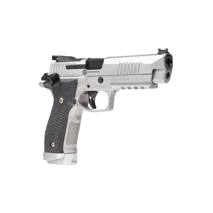 Sig Sauer P226 X-FIVE Stainless Custom Works Bull Barrel Fiber Optic Adjustable Sights Semi-Auto Pistol 5" 20+1 9MM MPN: 226X5-9-STAS UPC: 798681662722 - Image 4