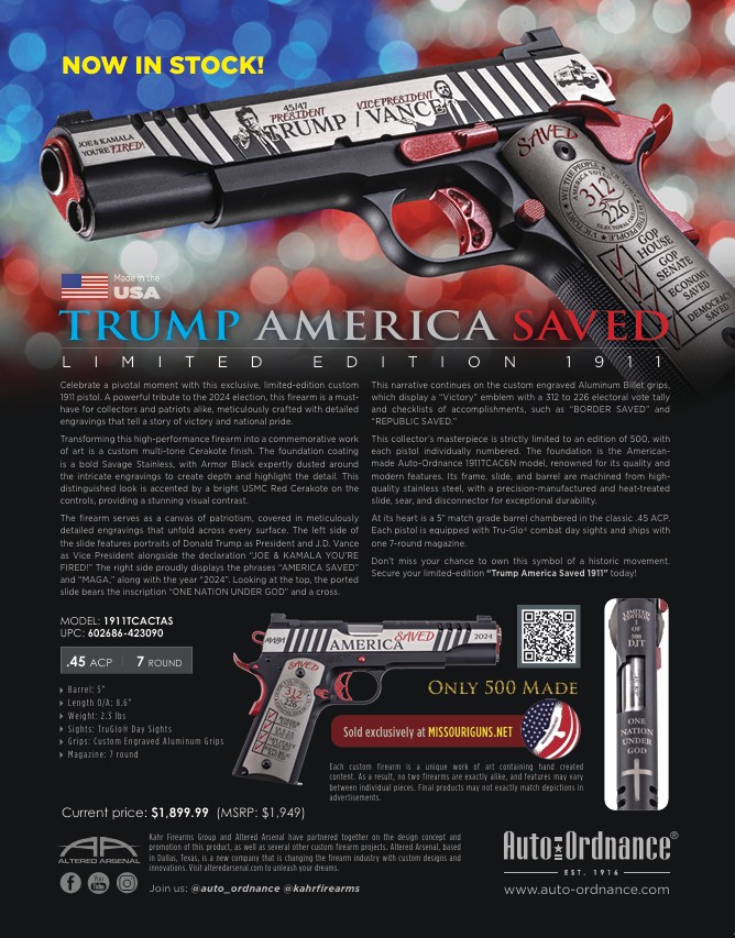 Auto Ordnance 2024 Trump America Saved / Victory Limited Edition